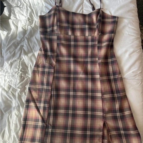 Aeropostale Checkered Mini Dress with Spaghetti Straps - Picture 1 of 1